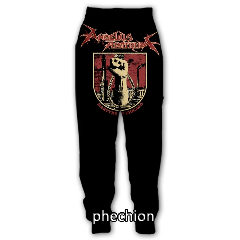 

phechion New Men/Women Angelus Apatrida Band 3D Printed Casual Pants Fashion Streetwear Men Loose Sporting Long Trousers F326