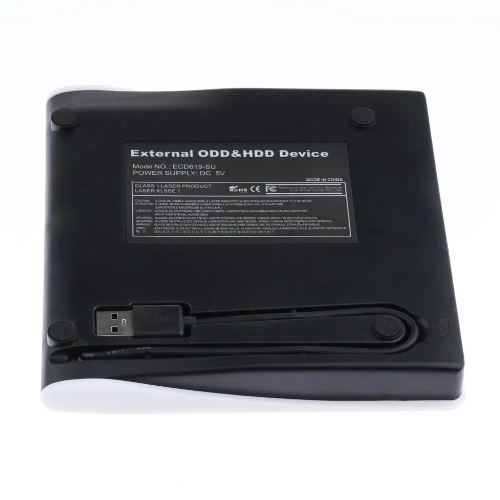 USB 3.0 Optical Drive DVD RW Writer Slim External Burner Alloy CD ROM Player for Windows Mac Notebook Laptop