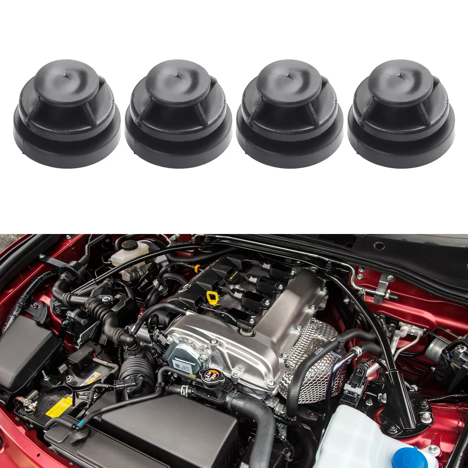 Cover Car Engine Rubber Mounts 4Pcs Bush Buffer Car Accessories P30110238 Replacement For Mazda 2 3 6 CX-3 CX-5