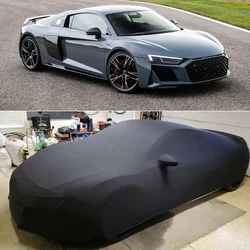 Car Cover Velvet Stretch Fabric Covers Auto Cover Dust Sun Protection Universal New Customize For 4.5m sport car compatible