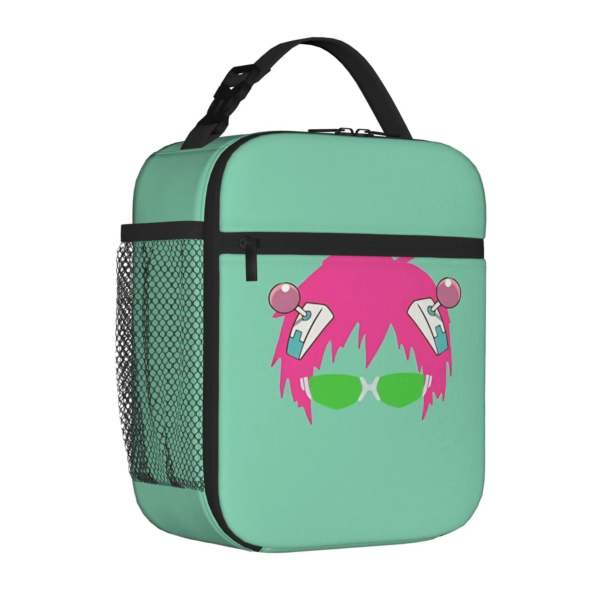 1 Piece Portable Lunch Container pink hair Zipper Closure Durable Pocket Saiki Kusuo For Lunch Box Bag