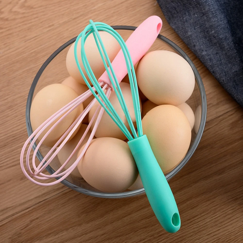 1Pc Silicone Rotary Manual Egg Beater Mixer Mini Plastic Kitchen Egg Whisk Multifunctional Bake Tool Egg Agitator