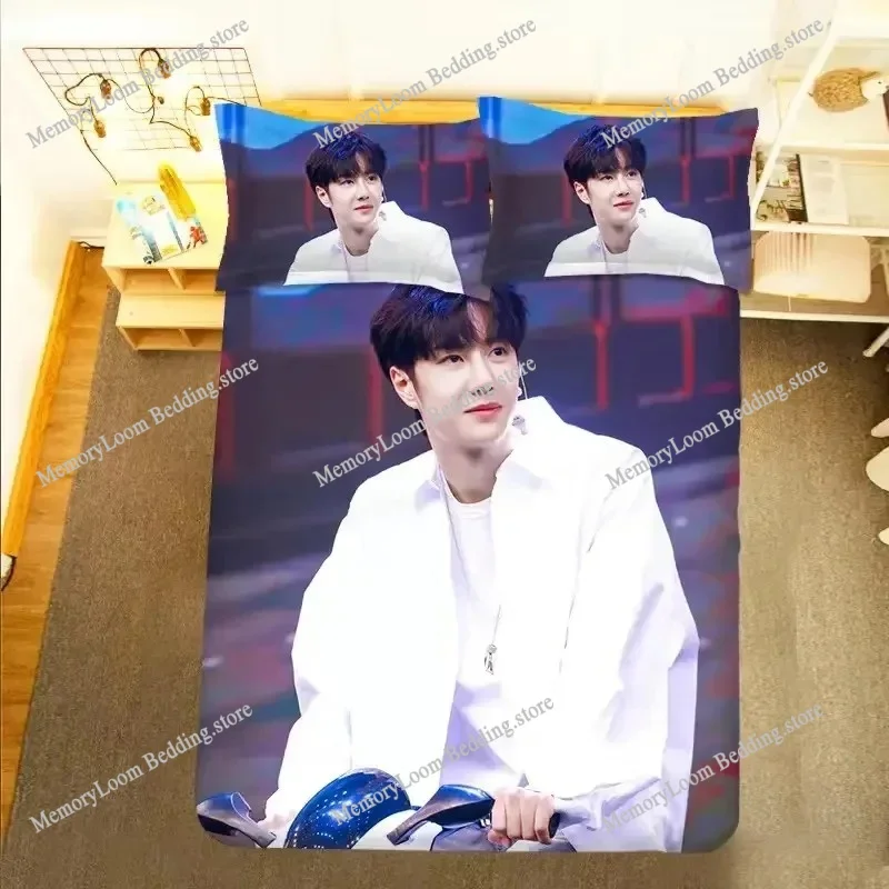 Wang Yibo Poster Pillowcase+ Duvet Cover Single Dormitory Student Knit Yebo Lifestyle Photo Picture Double  Bedding Set