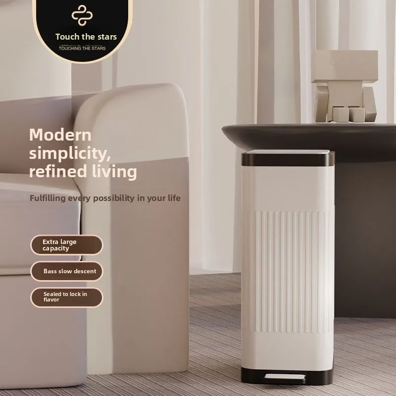 Foot-operated trash can Household deodorant trash can Inner tank Bedroom Kitchen Living room Flip large-capacity wastebasket
