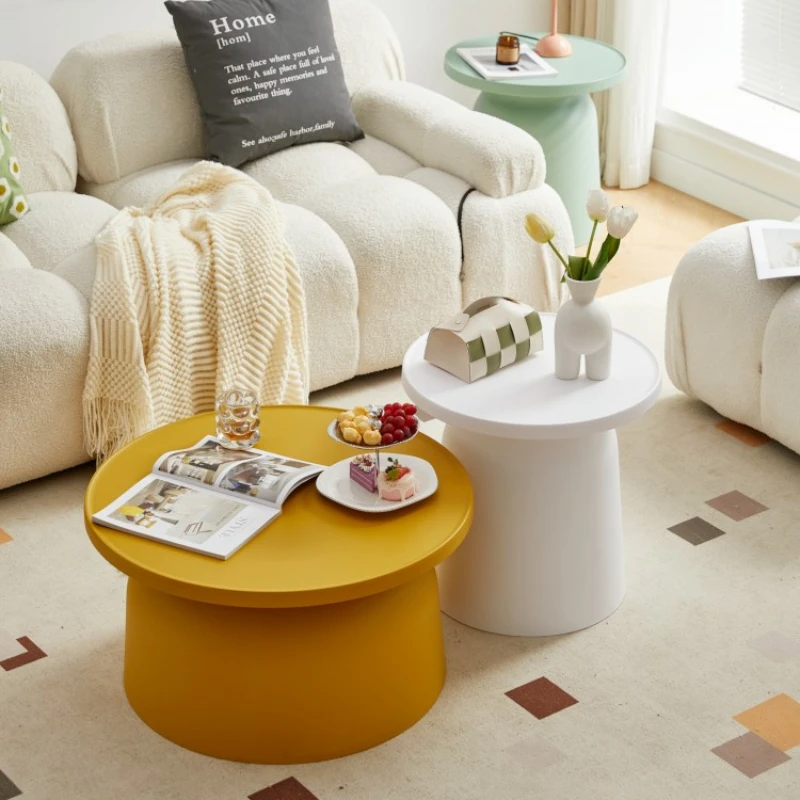 

Household Small Apartment Corner Combination Creative Living Room round Sofa Coffee Table