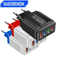 20W Multi Ports USB Quick Charge 30 Fast Charging for Samsung Galaxy iPhone 16 15 S23 Ultra with EU US Plug Adapter for Phones