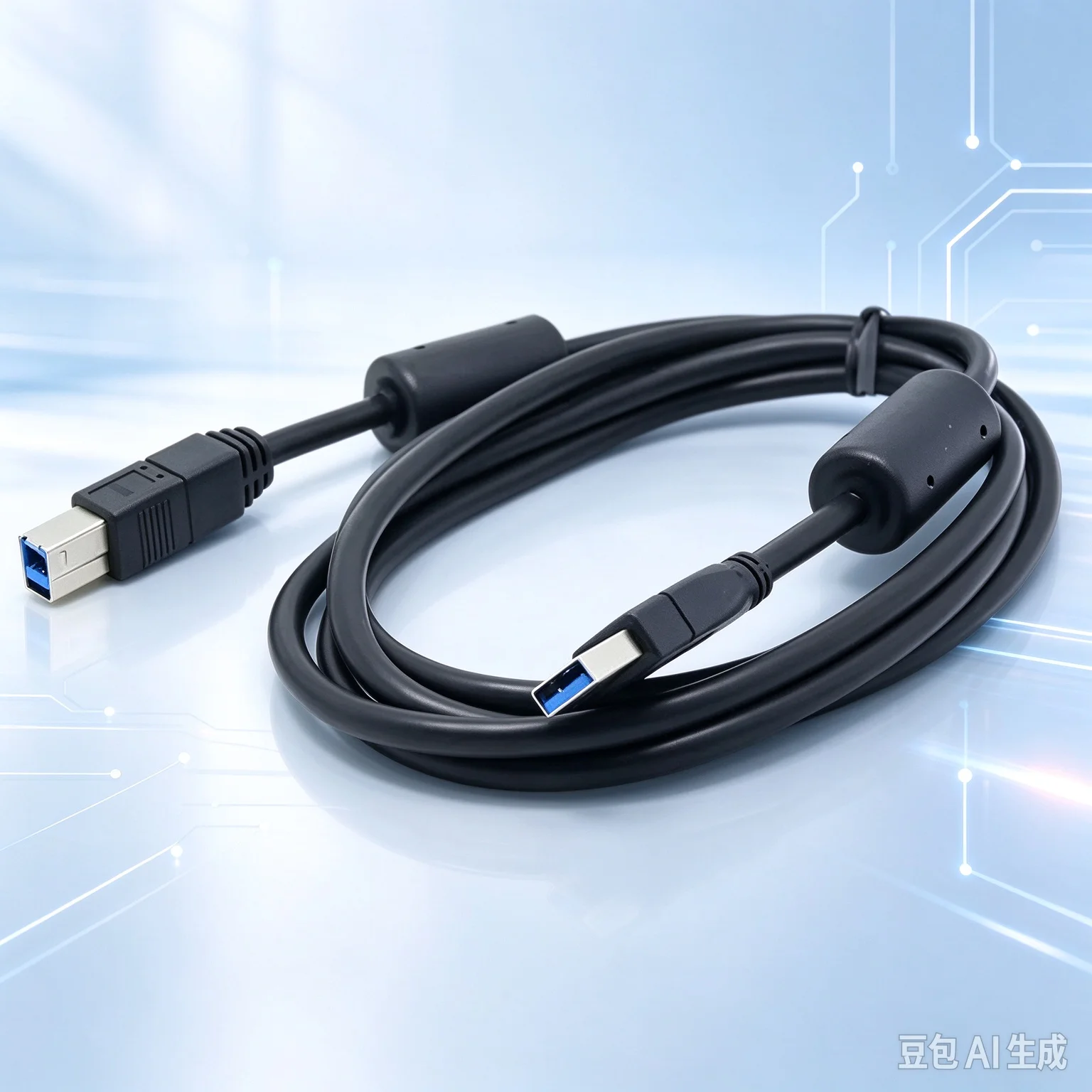 Cable For HP Dell 1.8m Dual Magnetic Ring USB3.0 Data Cable For Monitor Printer Photo Machine