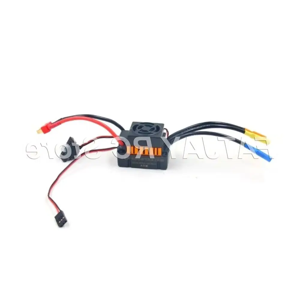 60A Waterproof Brushless ESC FATJAY 2-3S Bidirectional Air Cooling for 1/10 RC Car Buggy
