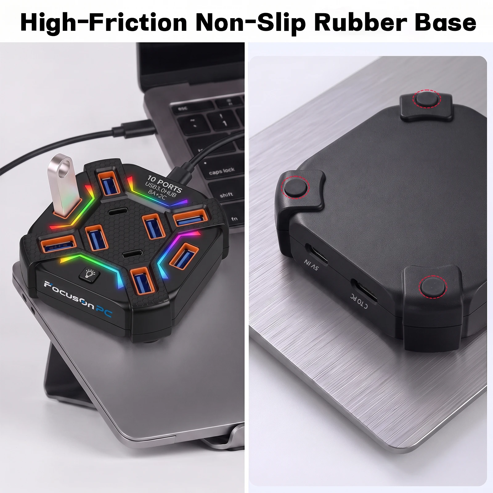 FocusOnPC 10 In 1 RGB USB 3.0  - огляд і ціна Usb Hub Gaming