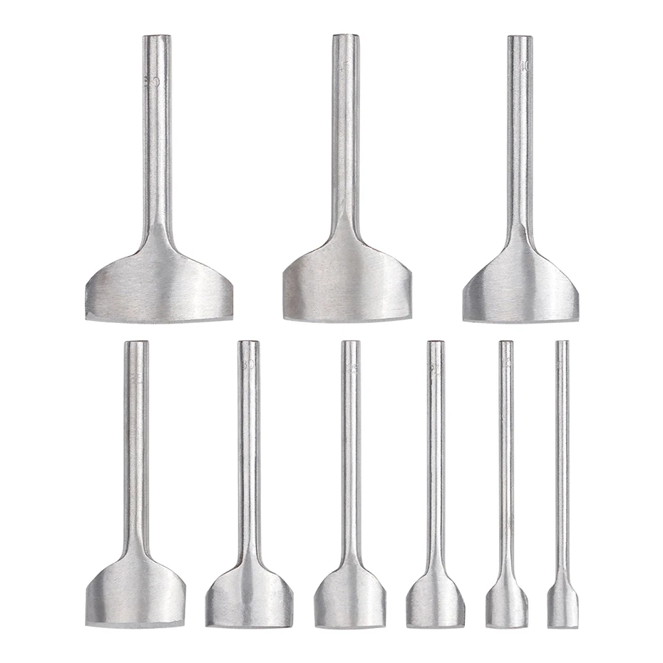 Qjh 9 Größen Leder bogen kurvens ch neider Bastel gurt Gürtel DIY Bogen flacher Kurve Ende Ecke plattiert Stanz werkzeug 10-50mm – Detail 1