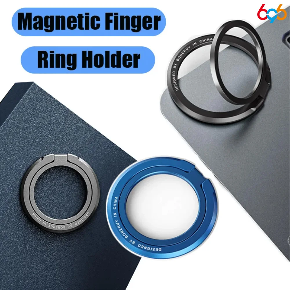 

Ультратонкий магнитный держатель для телефона с кольцом на палец высокого уровня для IPhone 14, 15, 16 Plus, 17 Pro Max, Huawei, Samsung, свободно вращающийся