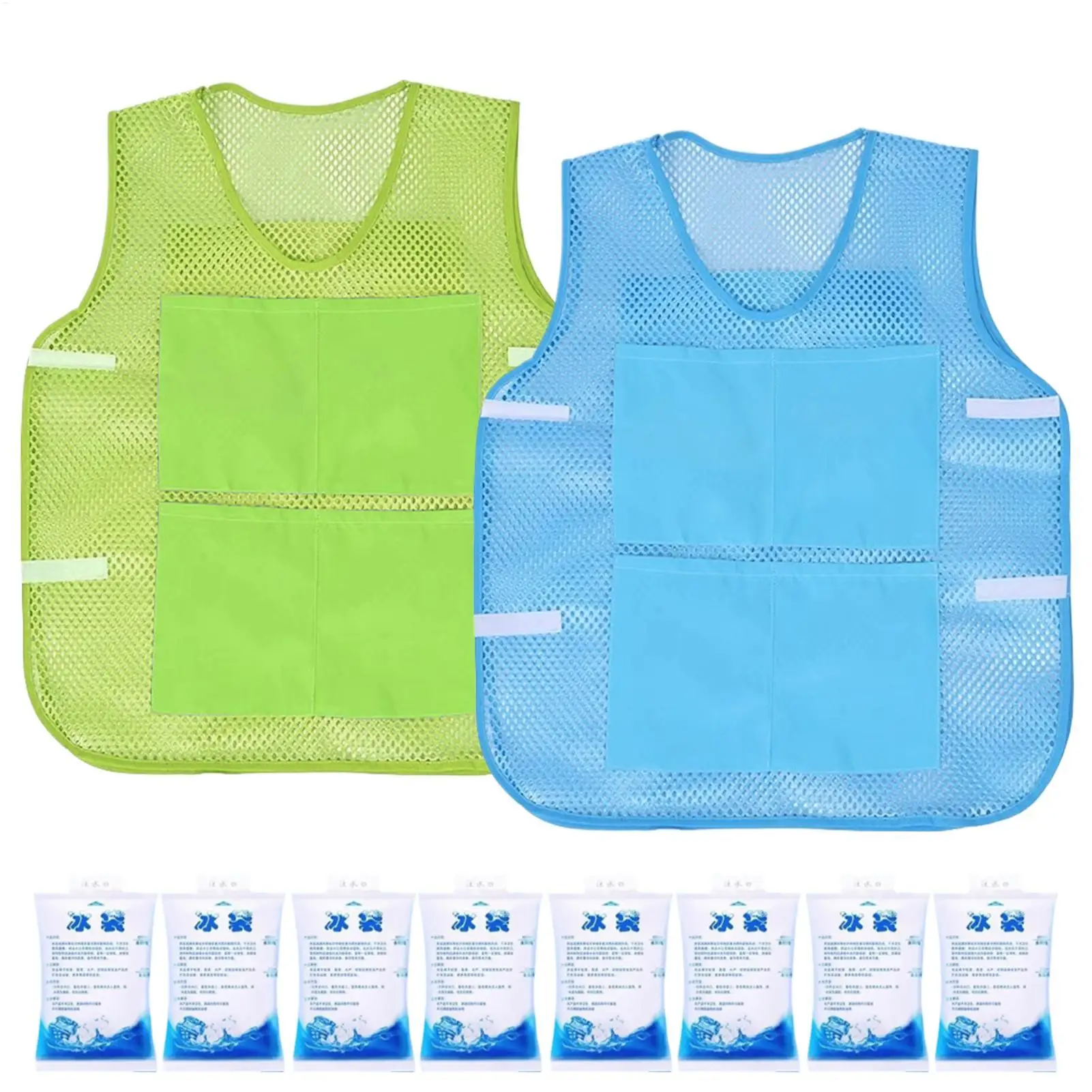 Ice Cooling Vest Fast Cooling Vest With 8 Ice Packs Wearable Personal Cooler Gadgets Cold Clothes For Summer Outdoor Sports