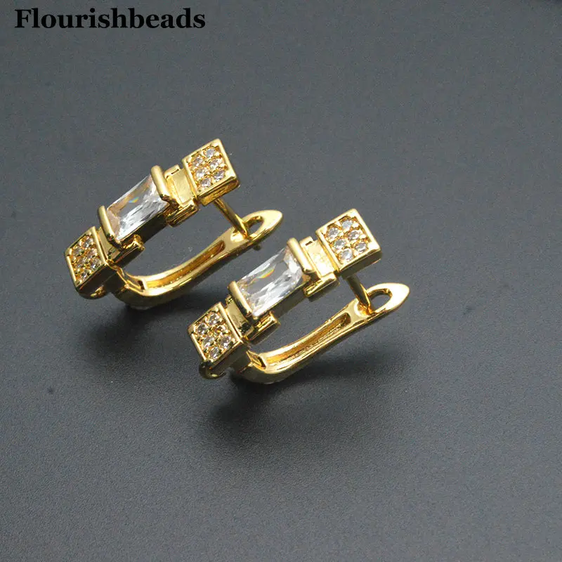 

30pc Shvenzy Earring Clasps Big Size CZ Crstal in Center DIY Jewelry Making Supplies