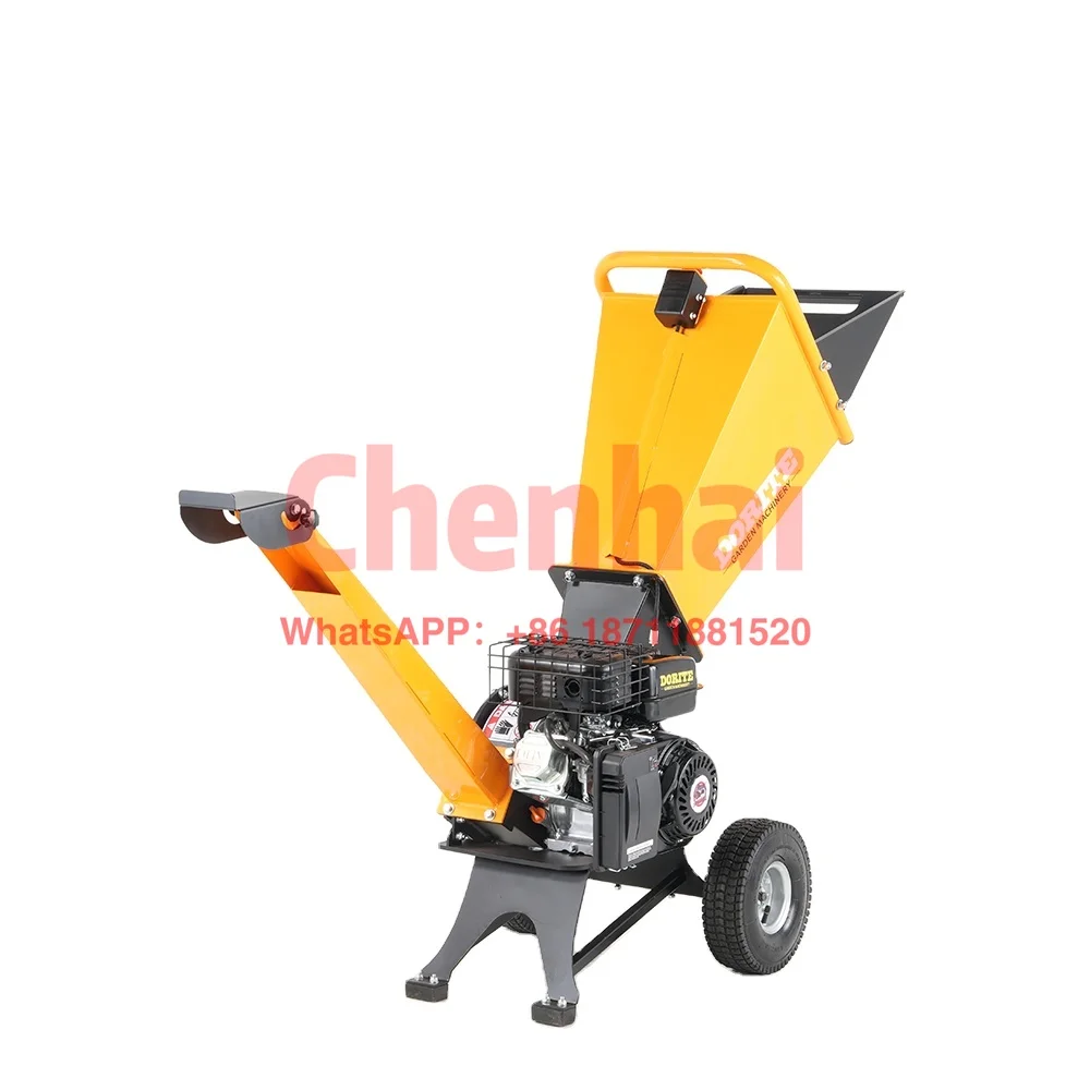 65S spring cleanup Instock Drum Blade 7HP Mini Size Forest Garden Wood Chipper Shredder Branch Logger making mulch Tree Shredder