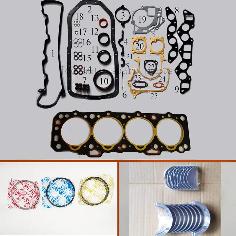 LD20  Full gasket set kit crankshaft connecting rod bearing piston ring kit for Nissan Bluebird/Serena/Nomad bus/box/Trade 2.0 D