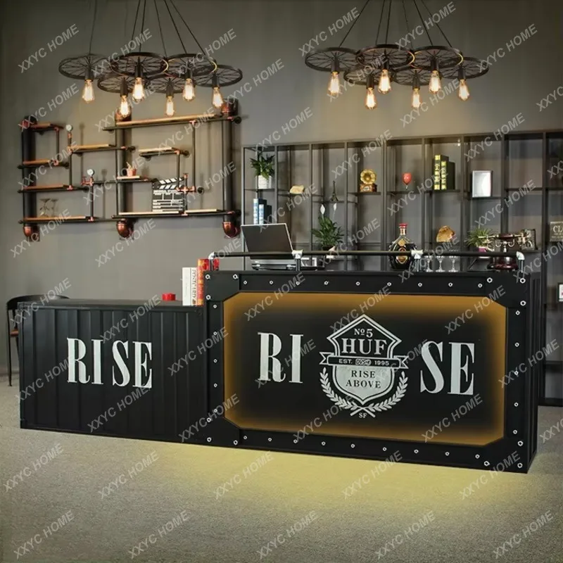 M Retro Bar Cafe Wrought Iron Cashier Milk Tea Shop Restaurant Bar Clothing Store Front Desk Industrial Elements