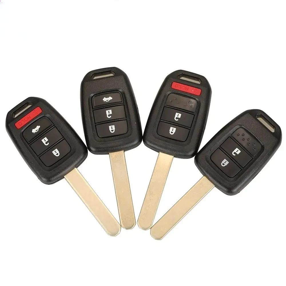 10 unids/lote carcasa de llave de coche 2/3/4 botones para Honda Civic City Fit HR-V XR-V funda para mando a distancia automático