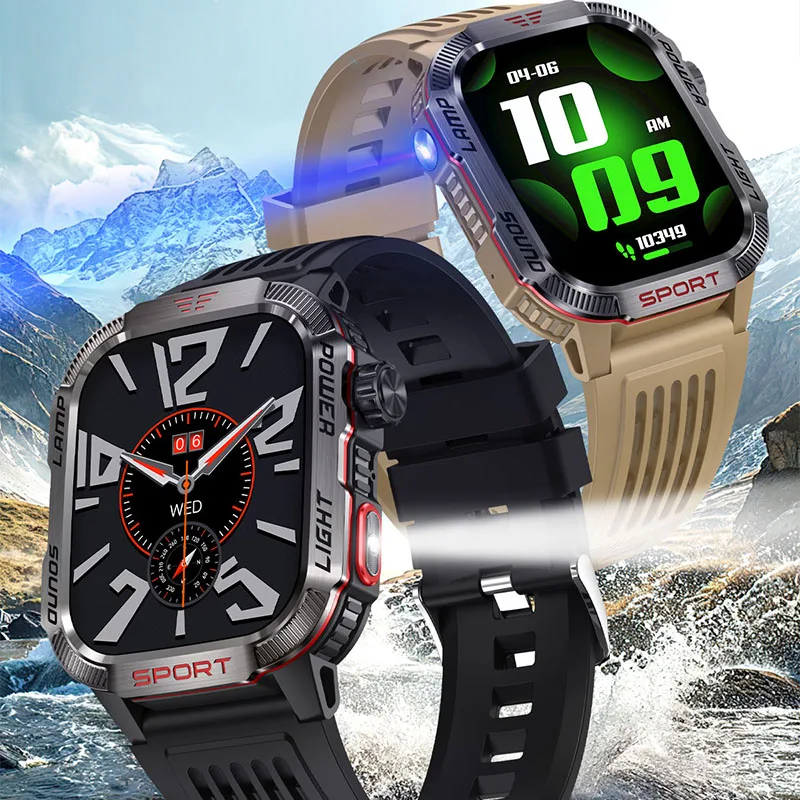 Men's new 5.0 Bluetooth smartwatch IP68 waterproof 600mAh battery 2.01 inch 240 * 296 IPS display screen men's smartwatch