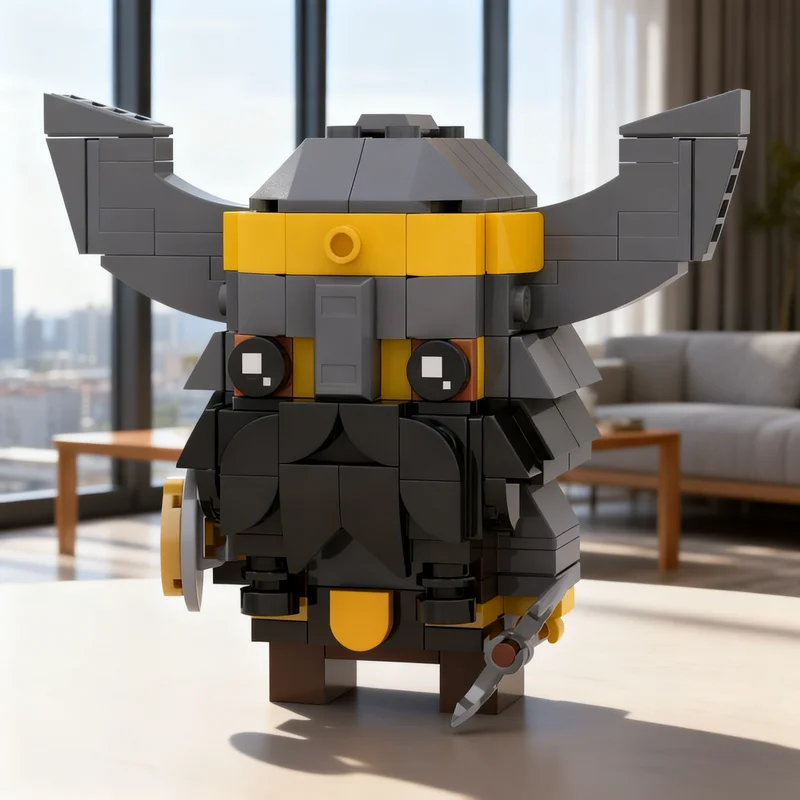 

238pcs MOC Evil Dwarf Headz Character Display Building Blocks Kit Model Series Collectible Challenge Hobby Toy Gift For Makers