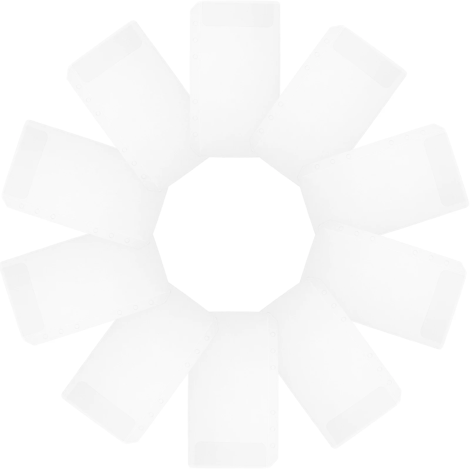 

10 шт., сумка для хранения купюр, конверт формата А5, прозрачный карман из ПВХ, органайзер с двойными отверстиями для документов, чеков, монет, штампов