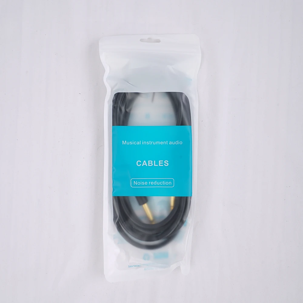 오디오 케이블 3m 6m 10m 탄성 PVC 6.35mm 1/4인치 기타 케이블 일자형 일자형 전자 악기용 썸네일 6