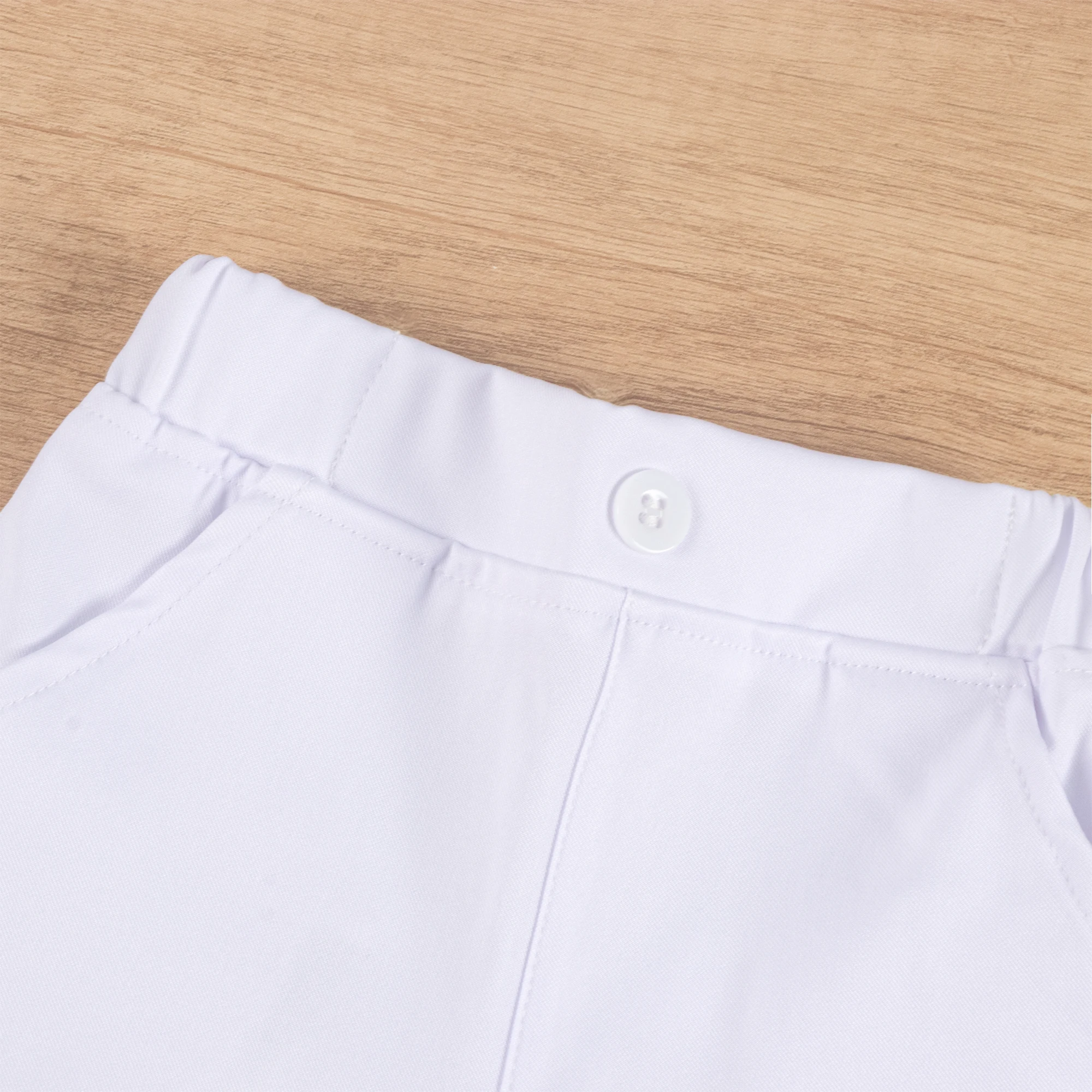 Weiße lange Hosen für Babys, Jungen, 3-24 Monate, formelle Hosen mit elastischem Bund, Anzughosen für Kleinkinder, geeignet für Hochzeiten, Partys, Geburtstage und andere festliche Anlässe. – Detail 6
