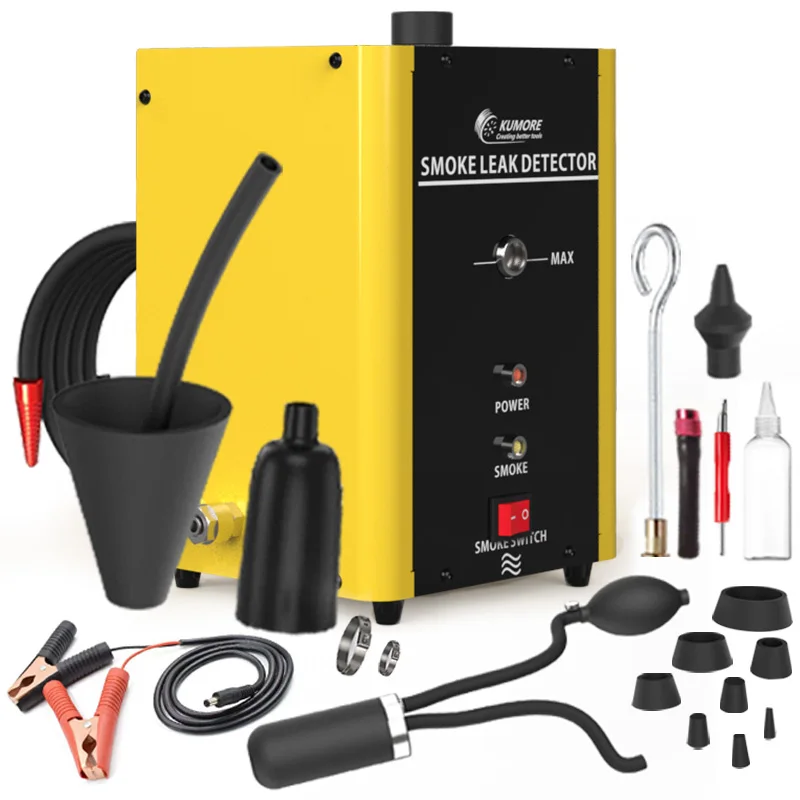 Automobile Smoke Leak Detector Engine Intake & Exhaust Pipe Diagnostic Tool with Built-in Air Pump High-Temp Protection Anti-Fre