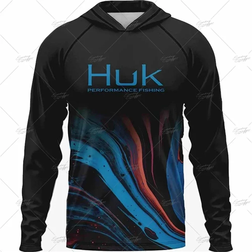 

HUK Fishing Clothes Men Hooded Long Sleeve Fishing Shirts Breathable Fishing Jersey Ropa De Pesca Sun Protection angling Apparel
