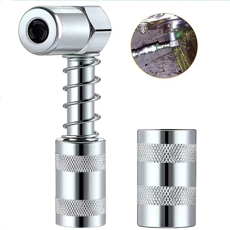 

Professional Grease Coupler Fitting Tool 90 Degree Coupler Grease Fitting Tools Grease Nozzle Lubrication Tool Accessories