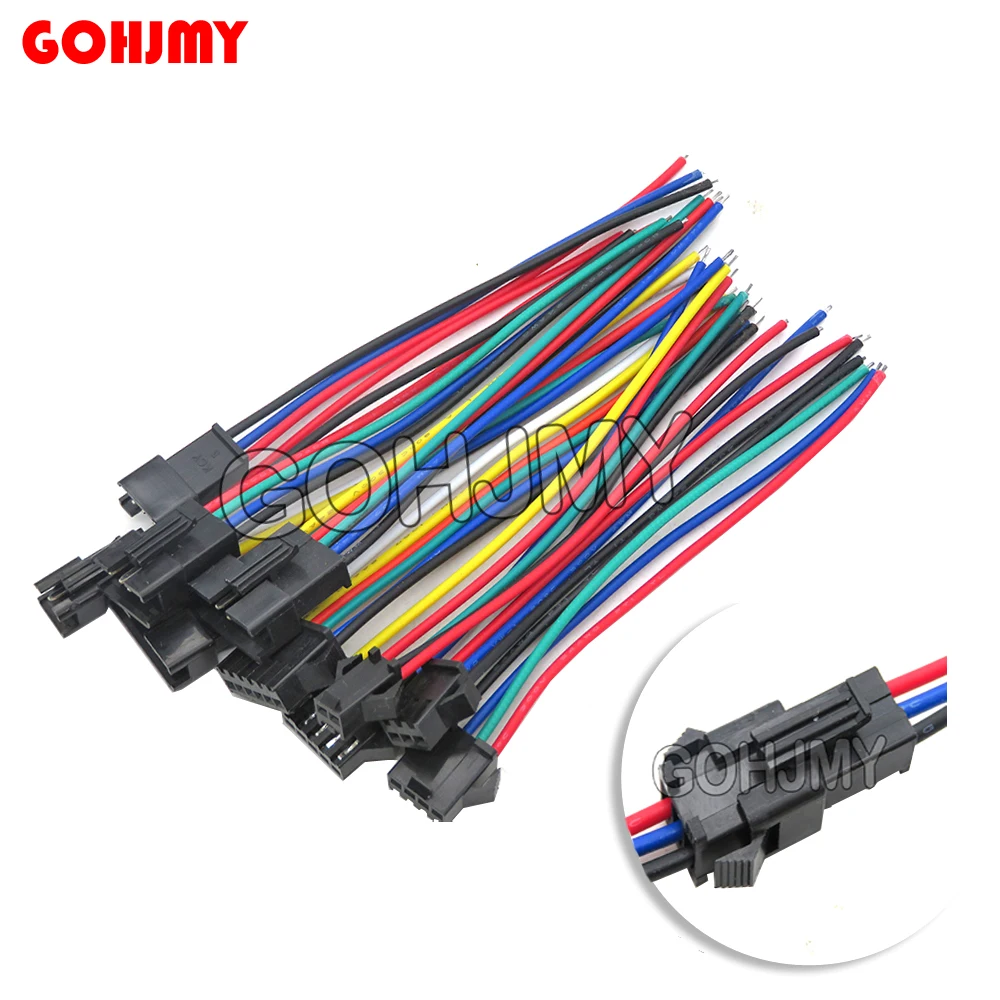 موصل سائق مصباح ليد من ذكر إلى أنثى ، مقبس توصيل ، محول سريع ، ضوء بار ، JST SM ، 2P ، 3P ، 4P ، 5P ، 6P ، 10P ، 10 ، جديدة #1