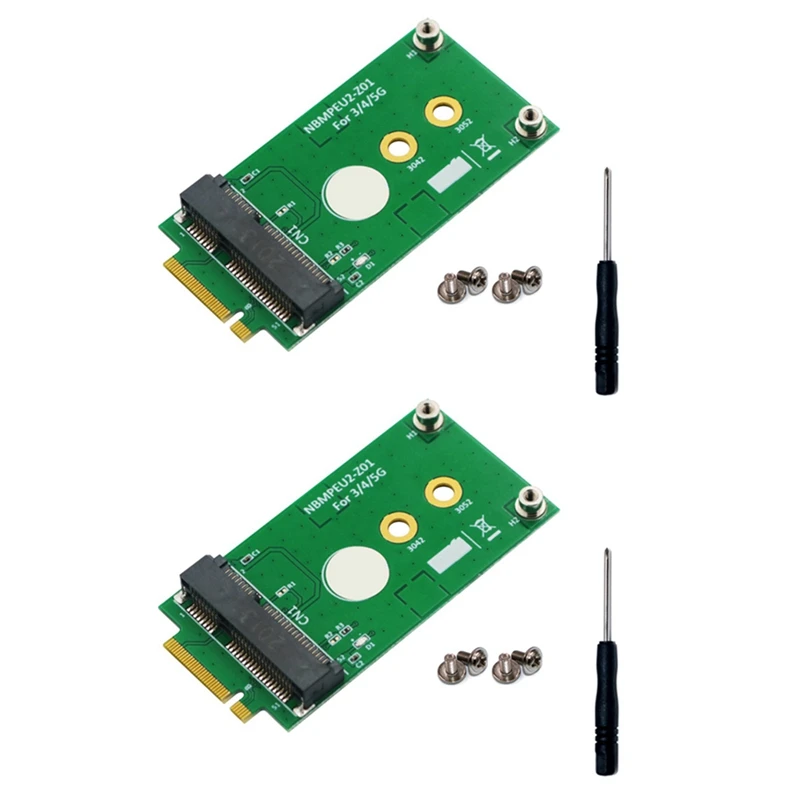 2025 New-2X NGFF M.2 B Key Interface To Mini PCI-E MPCIE Wireless Adapter Card For 5G 4G 3G LTE GSM Module NO NANO SIM Card Slot