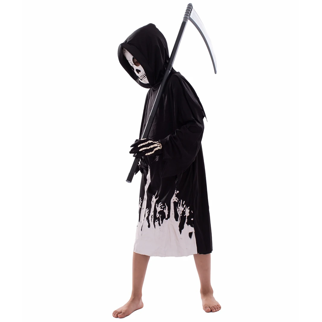 Costume de Cosplay d'Halloween avec Modules Effrayants, Robe Fantôme Scintillante