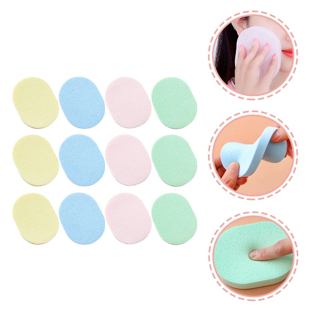 

12 Pcs Makeup Removing Powder Puff Cleaning Scrubber Body Wash Facial Sponge Cleansing