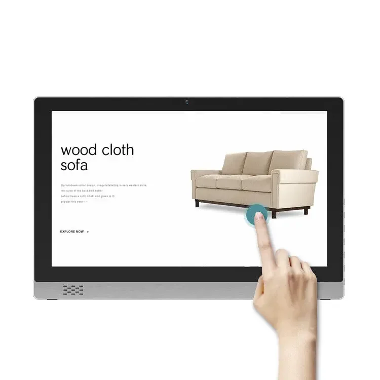 Lcd de Android de 22 polegadas que pendura a máquina montada na parede da propaganda do jogador da propaganda