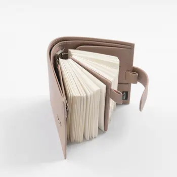 Moterm Luxe 2.0 系列袖珍型 A7 尺寸鵝卵石紋皮革筆記本,30 毫米活頁環裝,迷你日程本/記事本/記事簿 10 最佳銷售 迷你議程 - №4