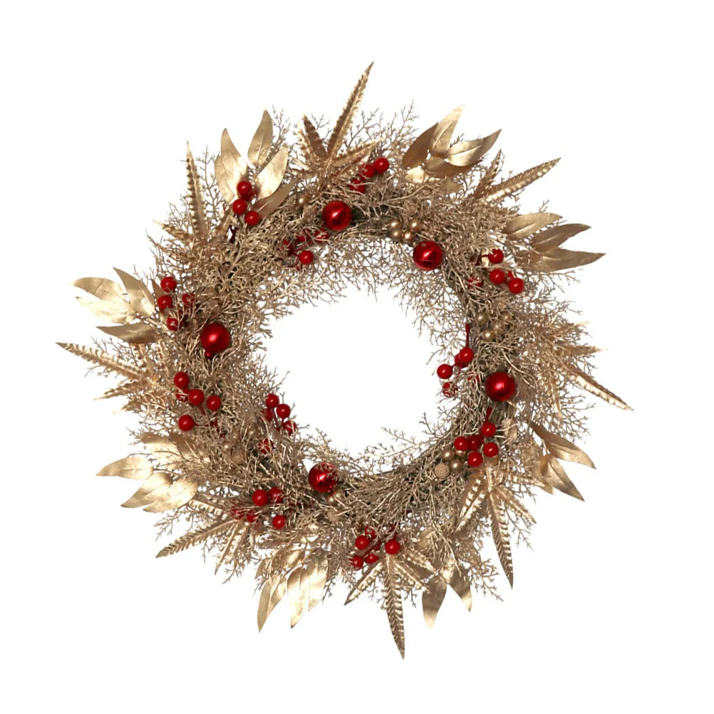 

Christmas Wreath Decor Artificial Adornment Xmas Simulated Autumn Hanging Wreath Imitated Home Decor Door Wall Bedroom