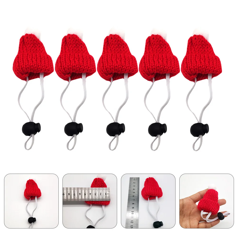 

5pcs Christmas Pet Headwear Mini Animal Hat Adorable Decorative Holiday Headgear For Cosplay Party Photo Prop Lightweight