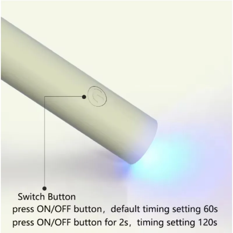 Tragbarer 3 W Hand-Nageltrockner, 1 UV-Lampe, Heimgebrauch, Nagellack, Kleber, schnell trocknende Nägel, Kunst, Maniküre-Trocknungsmaschine