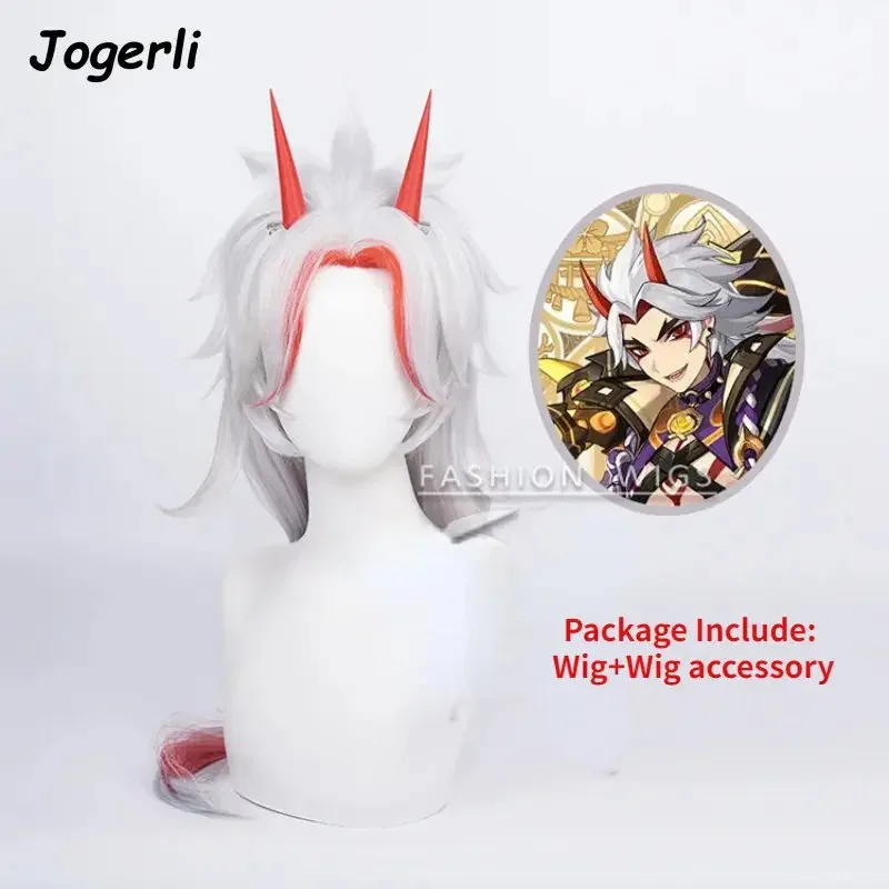 أزياء Jogerli Game Genshin Impact Arataki Itto التأثيرية Cos Hanamizaka Heroics بدلة عرض الأدوار للحفلات شعر مستعار؛ 3، c'5.b؛ 8'