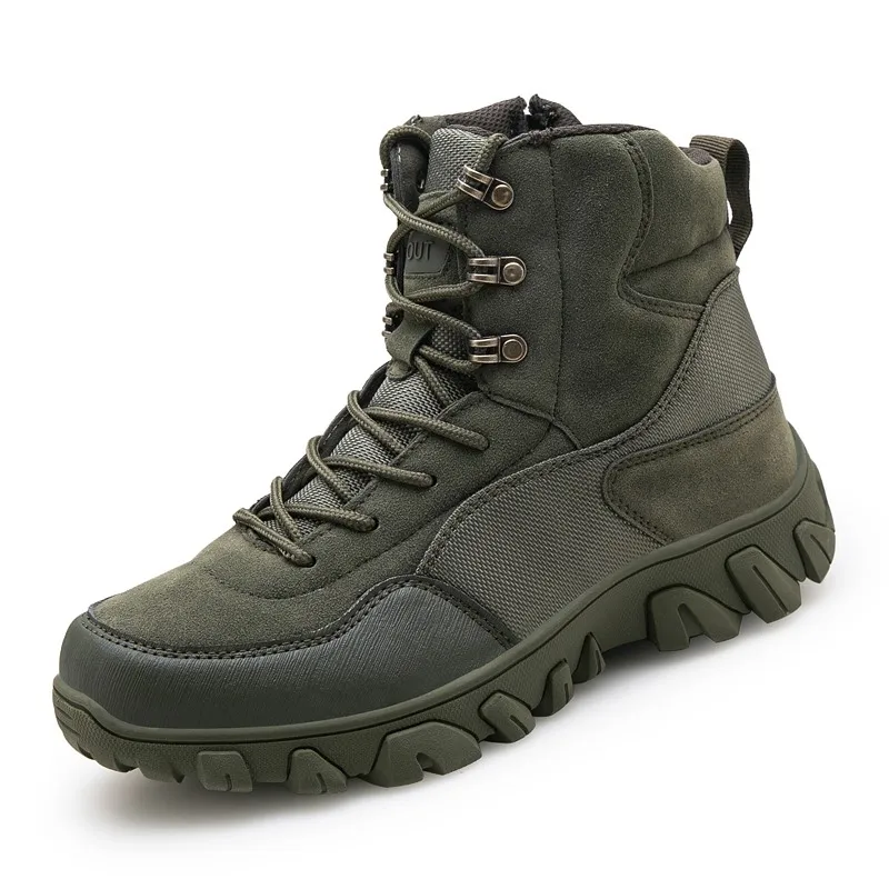 Men's Leather Boots Mens Ankle Boot Big Size 47 Outdoor Male Hiking Shoe Non-slip Man Safety Shoes Men For Work Desert Motocycle