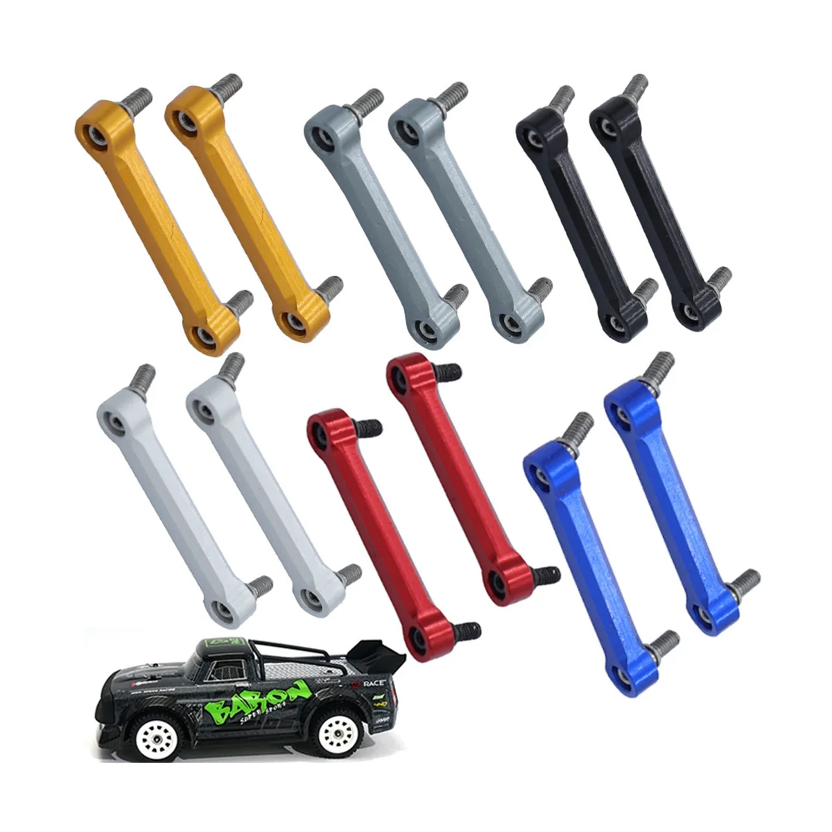 Batang tarik Tautan Logam untuk SG 1603 SG 1604 SG1603 SG1604 UDIRC UD1601 UD1602 UD1603 UD1604 1/16 suku cadang Upgrade mobil RC, 6