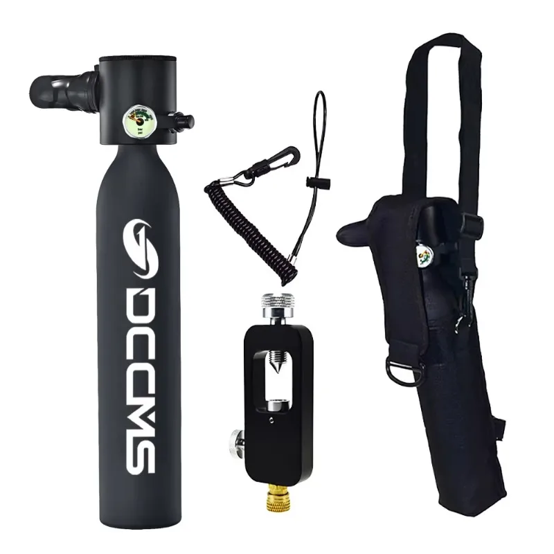 Oxygen tank, 0.5 litre underwater breathing apparatus, swimming, snorkeling, water sports portable diving equipment