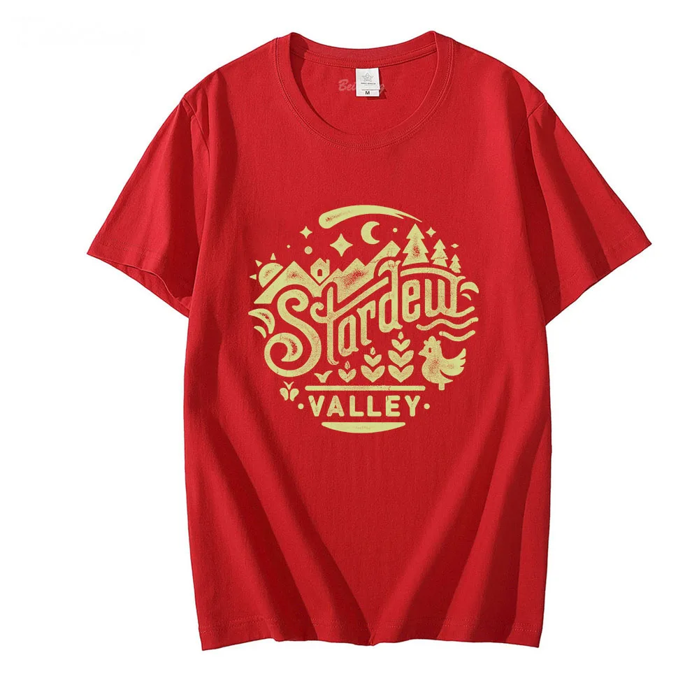 Stardew Valley Game Shirt 100% Cotton Tshirts Cartoon Graphic T Shirts Creative Printed Clothes Unisex Summer Casual T-shirts