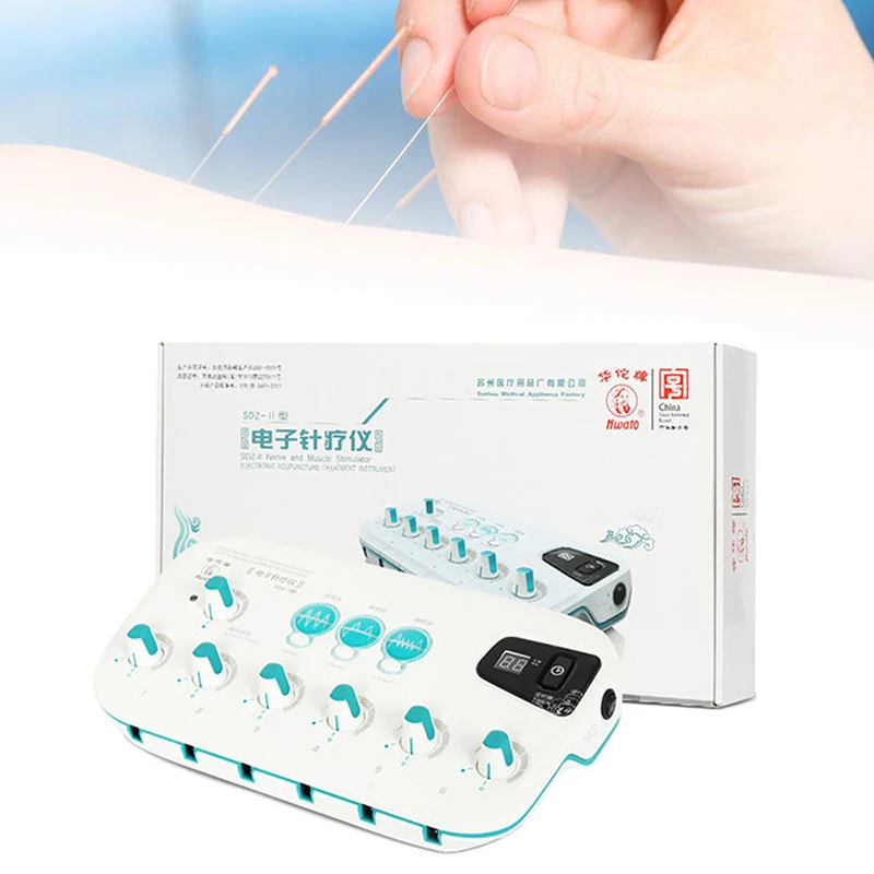 Electric Acupuncture Stimulator Machine 6 Channel Output Patch Massage Care Electric Impulse Treatment Tool Body Slimming Device