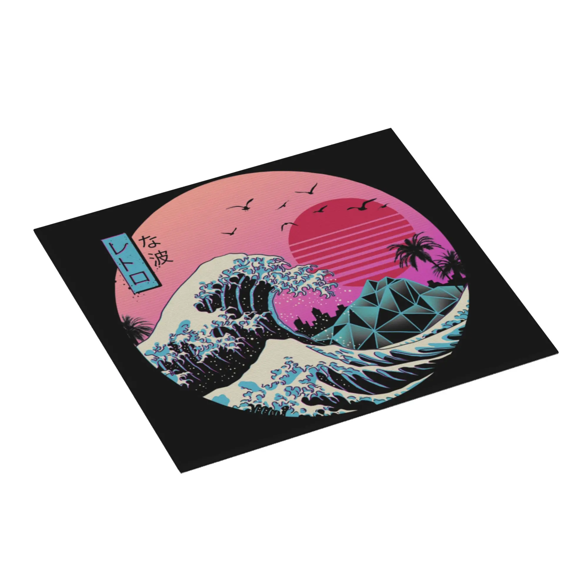 The Great Wave off Kanagawa Non Slip Kitchen Counter Protector Mat Barware Tableware Reusable  Bathroom Drying Mat For Kitchen