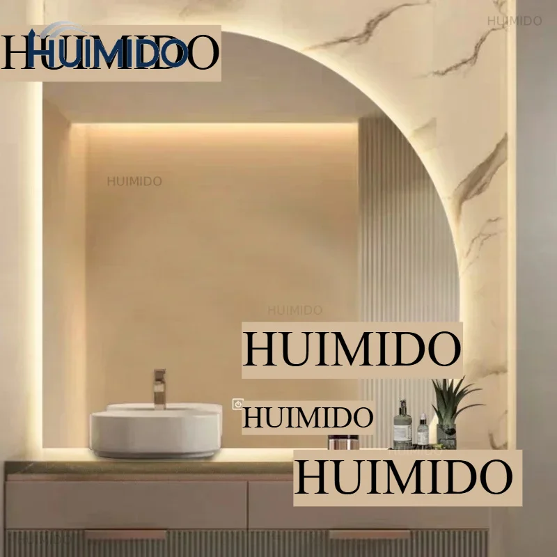 Modern Wall-mounted Smart Mirrors for Bathroom Semicircular Bath Mirrors Bedroom Dressing Table Special-shaped Makeup Mirrors P
