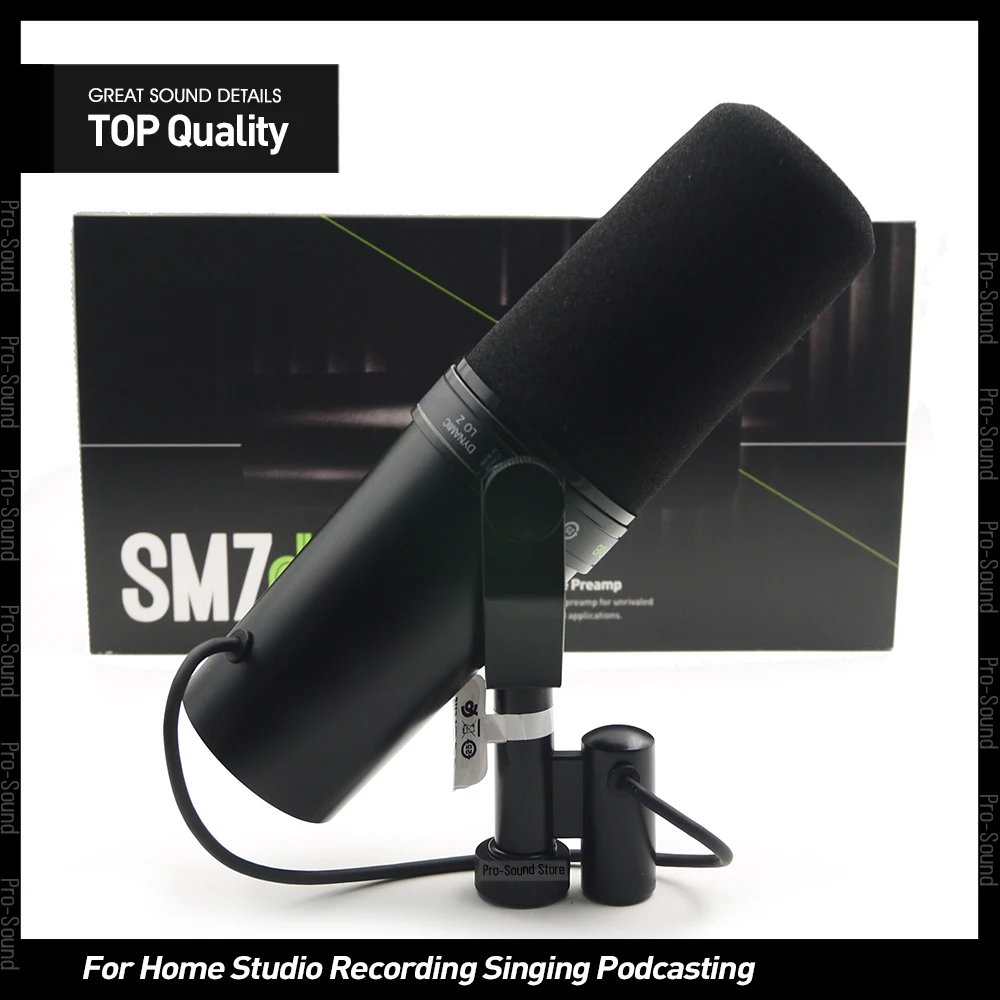 Micrófono Vocal dinámico SM7DB de alta calidad, preamplificador incorporado, respuesta de frecuencia seleccionable para grabación de Podcasting y transmisión