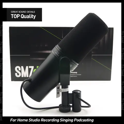 TOP Quality SM7DB Dynamic Vocal Microphone Built-in Preamp Selectable Frequency Response For Podcasting Recording Broadcasting