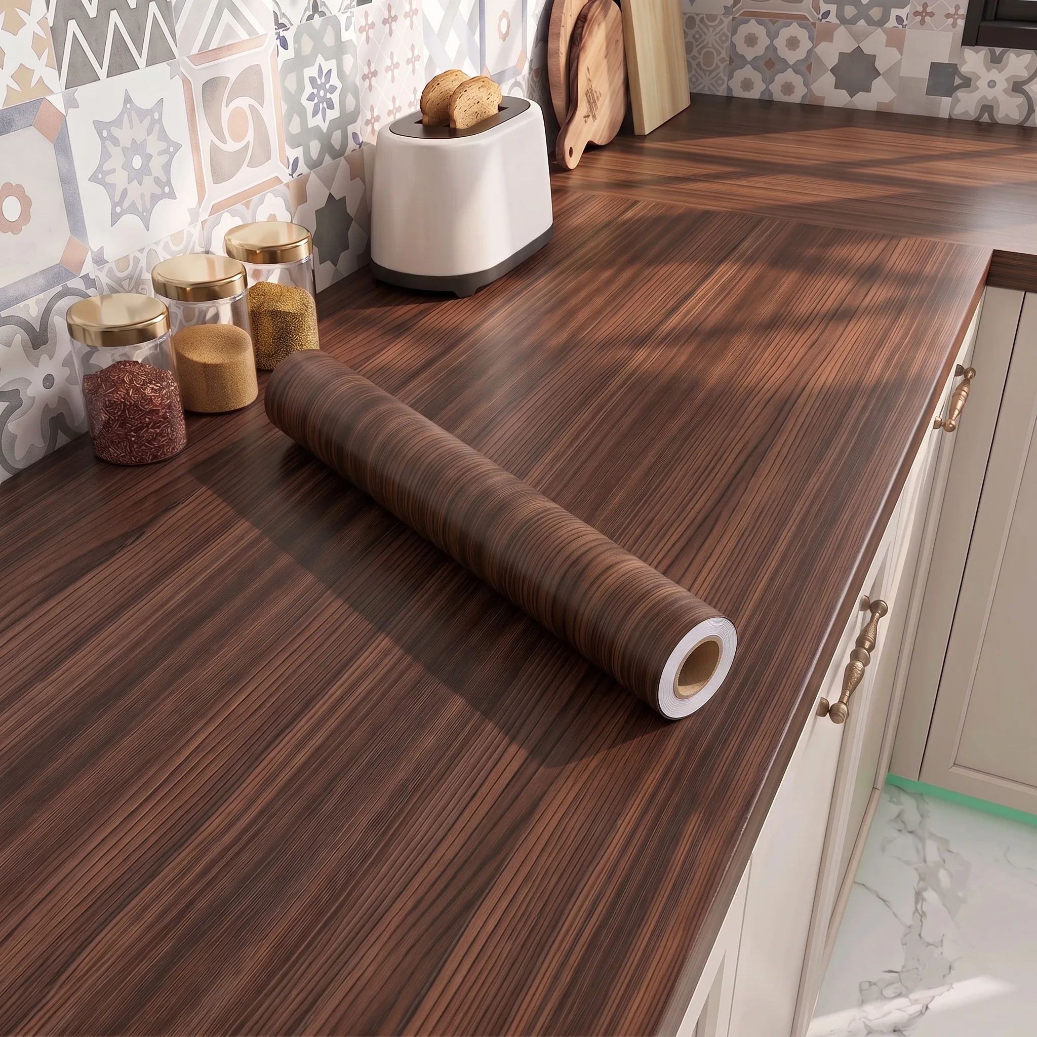 55/40cm Wood Grain Vinyl Wallpaper for Door Wardrobe Cupboard Table Furniture Waterproof Self Adhesive Stickers Home Decor Fil