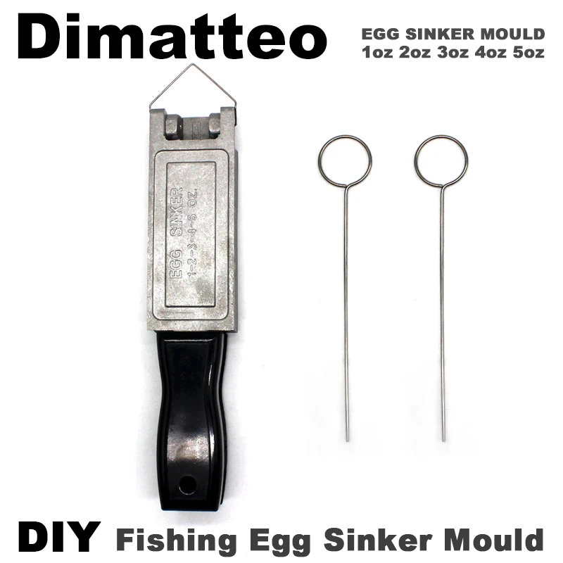 Dimatteo Fishing Egg Sinker Mold Kits 1oz 2oz 3oz 4oz 5oz 5 Cavities